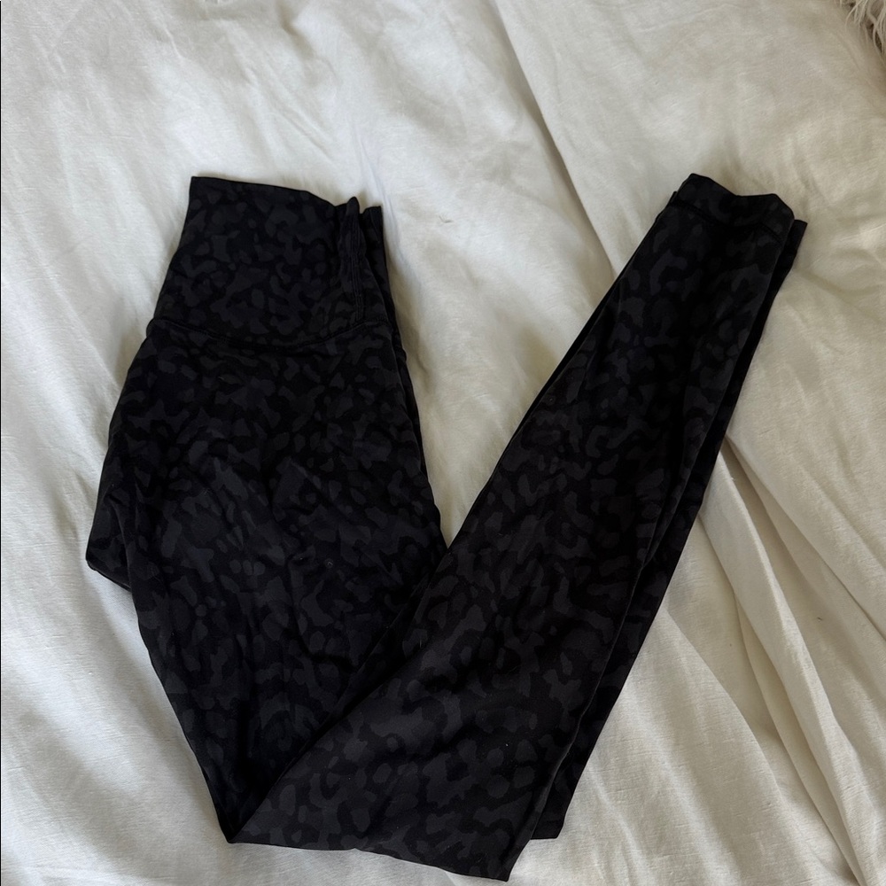 Lululemon Black Leopard Print Leggings